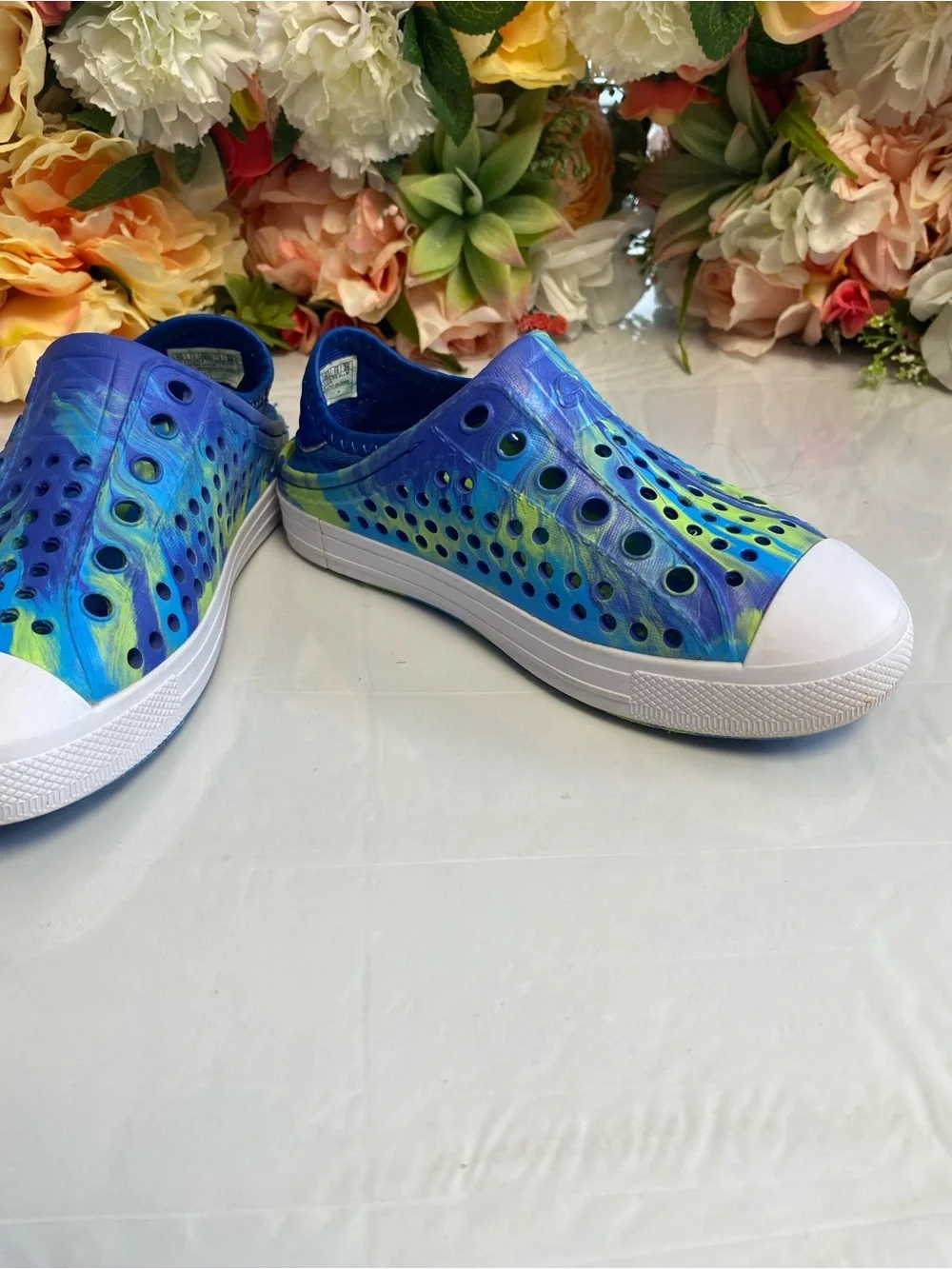 Skechers Foamies Guzman Steps Solar Surge Slip-On Blue/Lime Toddler 12